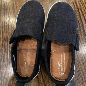 Black Unisex Toms (kids) Size 10